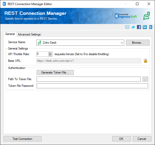 SSIS Zoho Desk Connection Manager